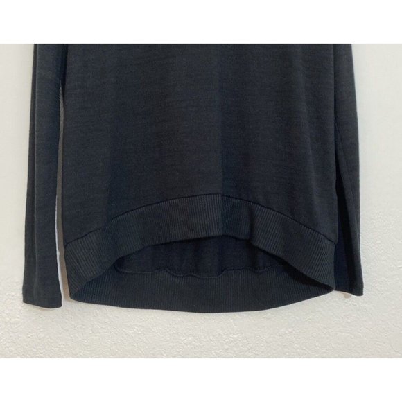 GAP Size XSmall Women Black Soft Hi-Low Pullover Sweater Long Sleeve Round Neck - Picture 4 of 7
